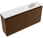 Mondiaz ture-dlux 100cm mueble fondo reducido rust. eden lavabo posición derecho ostra. sin orificio.