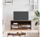 Mueble de tv | mueble de salón | mesa de tv madera contrachapada roble marrón 100x35x45 cm cfw84483