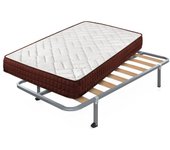 Colchón viscosoft ergos 15 + somier hades con 4 patas cuadradas de 32 cm | medidas: 105x200x15 cm