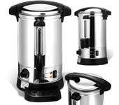 Dispensador de bebidas calientes 8l 1500 w acero inoxidable olla para vino caliente grifo con tapa con cerradura