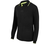 Polo bicolor raya manga larga serie 105515