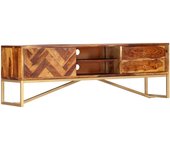 Mueble para tv | mueble de salón | mesa de tv madera maciza de sheesham 140x30x45 cm cfw24726