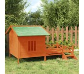Caseta para perros | perrera madera maciza de pino marrón 159x120x88,5 cm cfw352857