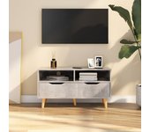 Mueble de tv | mueble de salón | mesa de tv madera de ingeniería gris hormigón 90x40x48,5 cm cfw85770