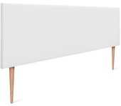 Dhome cabecero de lino natural liso 150x105cm con patas camas 150 - blanco