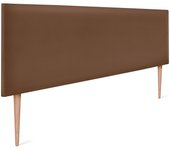 Dhome cabecero de polipiel liso 135x105cm con patas camas 120/135 - arcilla