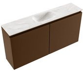 Mondiaz ture-dlux 100cm mueble fondo reducido rust. eden lavabo posición centro ostra. sin orificio.