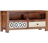 Mueble de tv | mueble de salón | mesa de tv madera maciza de sheesham 90x30x40 cm cfw12620
