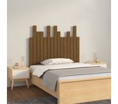 Cabecero，cabecero de cama，panel de cabecera cama pared，panel de cabecera，decoración de pared madera maciza pino marrón miel 95,5x3x80 cm cfw56475
