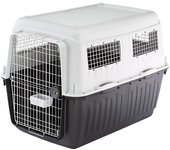 Transportín para perros grandes atlas 80, comedero y accesorios incluidos, sistema de cierre de seguridad, rejillas de ventilación