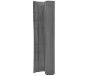 Valla de jardín de doble cara 110x500 cm gris