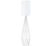 Farola tosel aberdeen tela columna marfil d30 x h165 cm