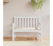 Cojín para banco de jardín beige tela oxford 100x50x3 cm