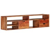 Mueble de tv | mueble de salón | mesa de tv de madera maciza de acacia 140x30x35 cm cfw88034