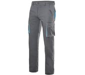 Pantalón stretch bicolor gris/celeste t-52