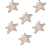6 un. pomo tirador mueble bebé estrella madera arena shabby chic 60x54mm para cajón cómoda y armario