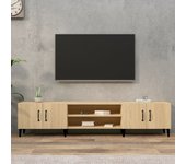 Mueble para tv | mueble de salón | mesa de tv madera contrachapada roble sonoma 180x31,5x40 cm cfw28041