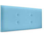 Dhome cabecero de polipiel con 2 hileras de botones 110x50cm camas 105 - celeste