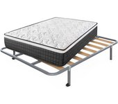 Colchón viscoelástico origin + somier hades con 4 patas cuadradas de 25 cm | medidas: 120x190 cm
