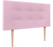 Dhome cabecero de polipiel capitoné 110x115cm con patas camas 105 - rosa