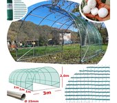 Invernadero túnel netplus 3x11m con malla antigranizo
