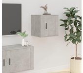 Mueble para tv de pared | mueble de salón | mesa de tv gris hormigón 40x34,5x40 cm cfw57218