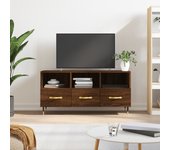Mueble de tv | mueble de salón | mesa de tv madera de ingeniería marrón roble 102x36x50 cm cfw42159