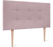 Dhome cabecero de tela aqualine capitoné 110x115cm con patas camas 105 - salmón