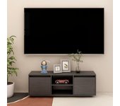 Mueble de tv | mueble de salón | mesa de tv madera maciza de pino gris 110x30x40 cm cfw20271