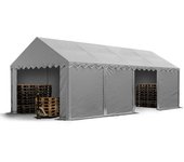 Carpa almacén 4x8 m, pvc 700, gris