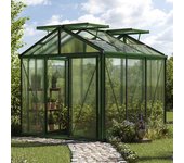235 x 235 cm invernadero diamas premium, verde, recubrimiento de polvo, incl. set - pro 2