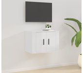 Mueble para tv de pared | mueble de salón | mesa de tv blanco brillante 57x34,5x40 cm cfw10874