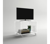Carrito tv 60x50x50 mueble en metacrilato transparente