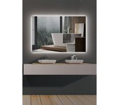 Mice - espejo de baño con iluminación led para baño, vestidor, maquillaje - espejo retroiluminado de luz led fría medida - 80 x 80cm - suec006/80