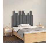 Cabecero de cama，panel de cabecera，decoración de pared de pared madera maciza pino gris 95,5x3x80 cm cfw46009