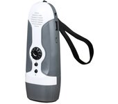 Lámpara de manivela con 3 led, radio fm y al para viajes, camping