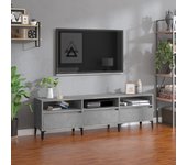 Mueble de tv | mueble de salón | mesa de tv madera contrachapada gris hormigón 150x30x44,5 cm cfw41344