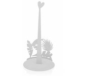 Portarrollo de papel de cocina versa roxanne blanco metal (15 x 30 x 15 cm)