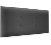Dhome cabecero de polipiel con 2 hileras de botones 110x50cm camas 105 - gris
