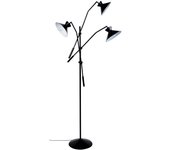 Farola tosel leeds metal articulado negro d90 x h190 cm