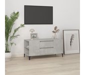 Mueble de tv | mueble de salón | mesa de tv madera contrachapada gris hormigón 102x44,5x50 cm cfw39124