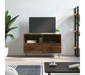 Mueble para tv | mueble de salón | mesa de tv madera contrachapada roble marrón 80x36x50 cm cfw57328
