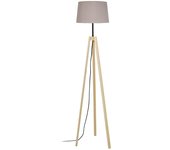 Farola tosel viborg a tela trípode naturales, negros d40 x h155 cm