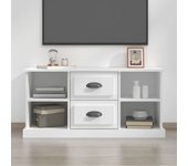 Mueble para tv | mueble de salón | mesa de tv madera contrachapada blanco 99,5x35,5x48 cm cfw19614