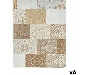 Mantel loneta antimanchas azulejo 140 x 180 cm beige (6 unidades)