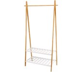 Tienda eurasia® perchero de pie madera - estructura de bambu resistente y baldas de madera - estilo nordico
