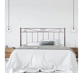 Cabecero de forja valenciano, color negro cobre cabezal para cama de 105 cm, cama juvenil (110 cm x 125 )