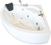 Bañera de hidromasaje blanca 135 x 135 cm para 2 personas 9 jets - briony