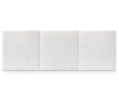 Dhome cabecero de terciopelo liso con tres paneles 135x50cm camas 120/135 - blanco visón