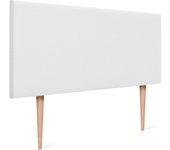 Dhome cabecero de lino natural liso 105x105cm con patas camas 105 - blanco